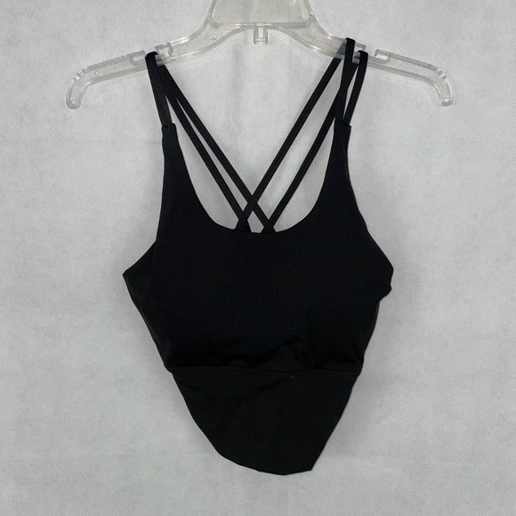 Unknown Other - Black CrissCross Sports Bra Size L
